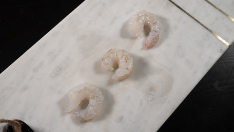 Extra Large Wild Caught Gulf White Shrimp, USA - 21-25 Count, 5 Lbs Frozen Block